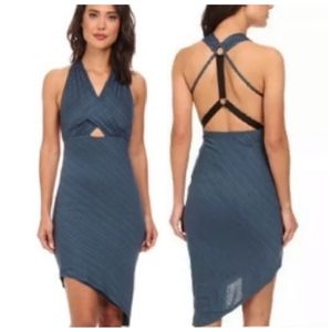 Free People Temptress Metalic Midi Dress